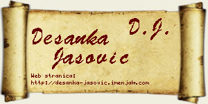 Desanka Jašović vizit kartica
